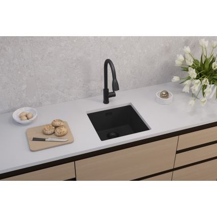 ALVEUS 1150048 - Kuhinjsko pomivalno korito OMNI 45x45 cm granit/črna