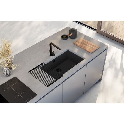 ALVEUS 1150064 - Kuhinjski pomivalnik OMNI 75x45 cm granit/črna