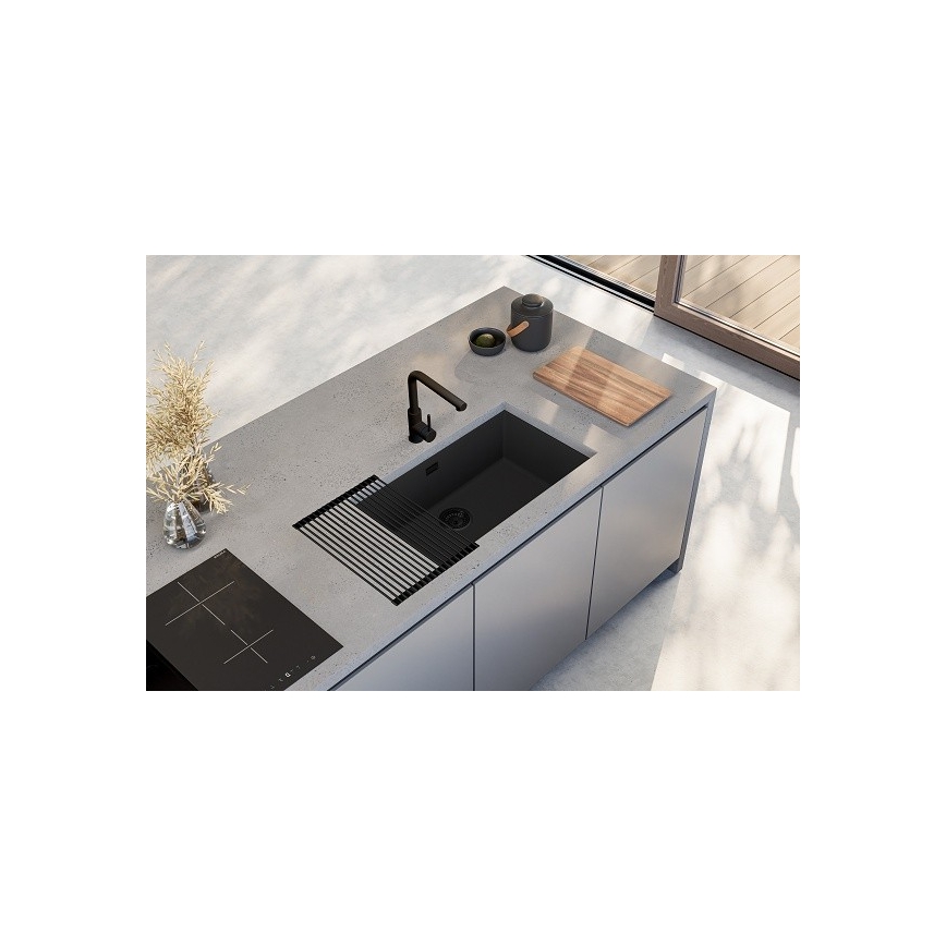 ALVEUS 1150064 - Kuhinjski pomivalnik OMNI 75x45 cm granit/črna