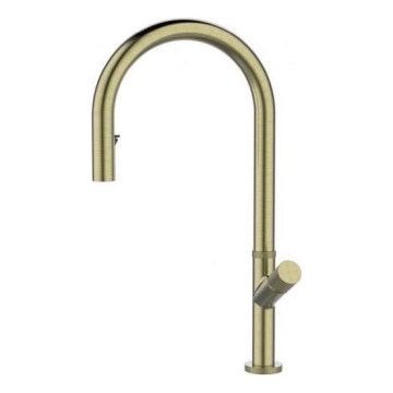 ALVEUS 1150776 - Pipa za umivalnik SWAN 44,9 cm nerjaveče jeklo/zlata