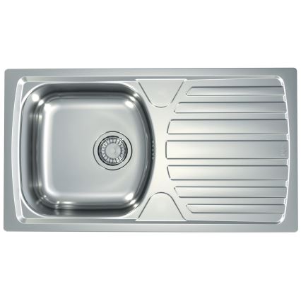 ALVEUS SETA259 - Kuhinjski umivaonik BASIC 78x43,5 cm + baterija RIVIERA 14,8 cm satin/lesklý chrom
