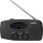 AM/FM radio z ročico za navijanje, solarnim panelom in LED svetilko, 2000 mAh