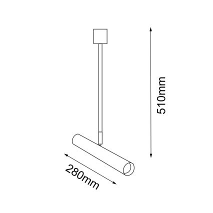Amplex - Lestenec na drogu 1xGU10-MR11/15W/230V črna/medenina