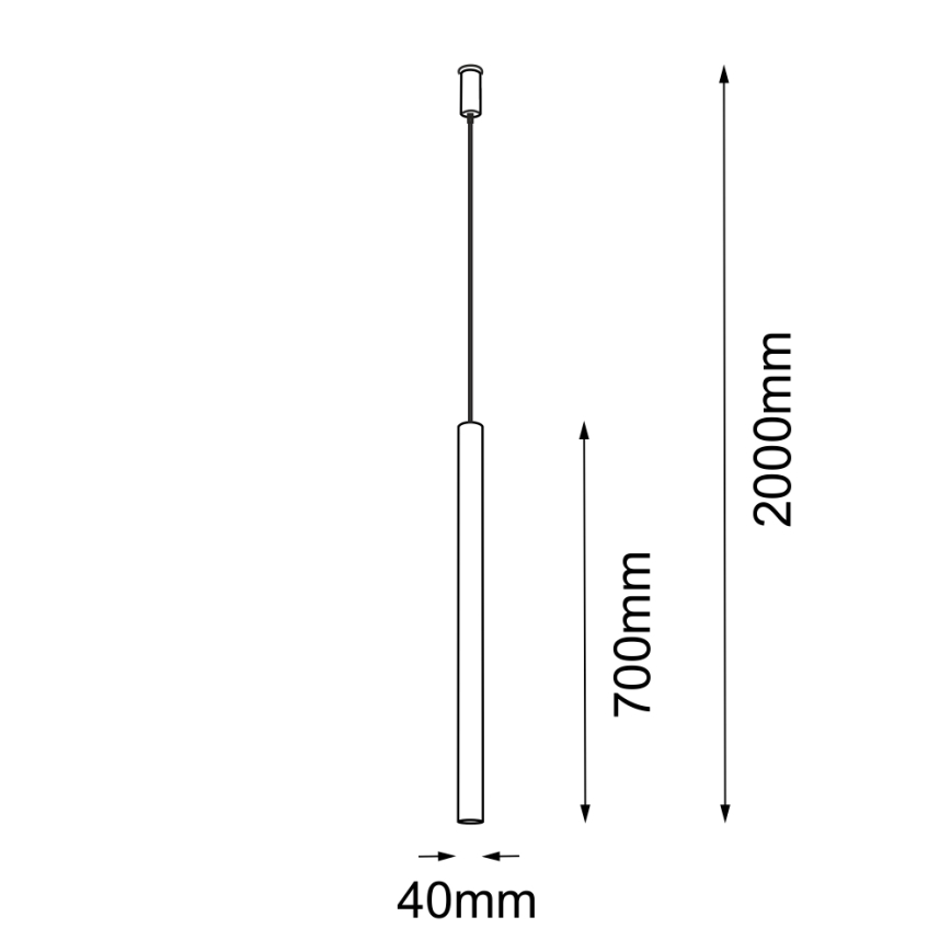 Amplex - Lestenec na vrvici 1xGU10-MR11/15W/230V črna/medenina