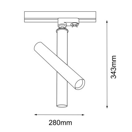 Amplex - Reflektor za tračni sistem 1xGU10-MR11/15W/230V bela/medenina
