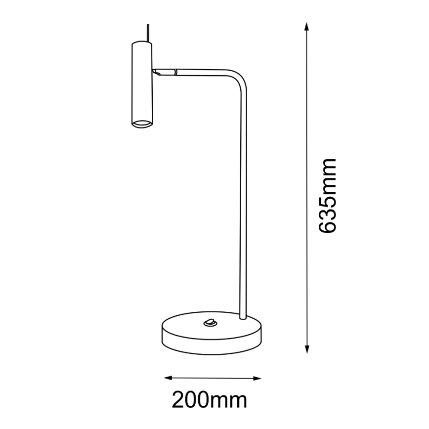 Amplex - Namizna svetilka 1xGU10/15W/230V črna