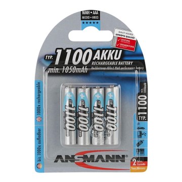 Ansmann 07521 Micro AAA - 4 kos polnilne baterije AAA NiMH1,2V/1050mAh