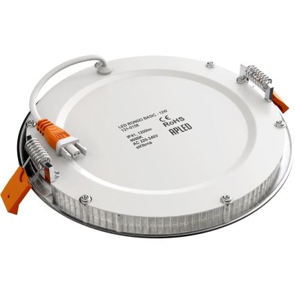 APLED - LED Kopalniška vgradna svetilka RONDO LED/12W/230V IP40 pr. 17 cm mat krom