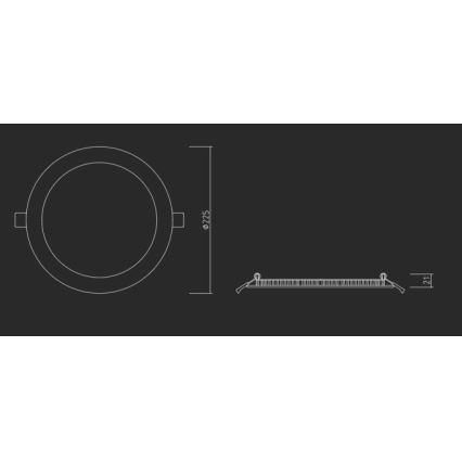 APLED - LED Kopalniška vgradna svetilka RONDO LED/18W/230V IP40 pr. 22,5 cm mat krom