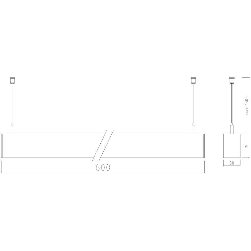 APLED - LED Lestenec na vrvici LOOK LED/23W/230V 4000K 60 cm srebrna