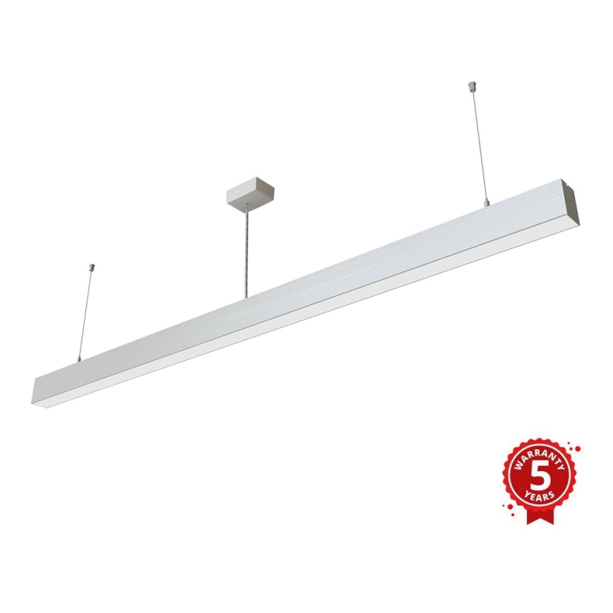 APLED - LED Lestenec na vrvici LOOK LED/58W/230V 4000K 150 cm srebrna