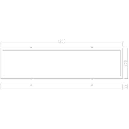 APLED - LED Nadgradni panel LONG LED/40W/230V 4000K 120x30cm IP41 bela