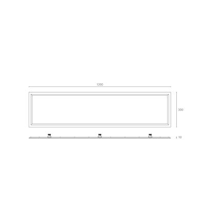 APLED - LED kopalniška stropna plošča QUADRA LED/40W/230V 4000K IP41 120x30cm