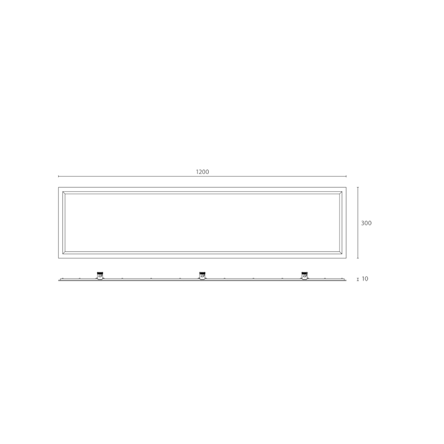 APLED - LED kopalniška stropna plošča QUADRA LED/40W/230V 4000K IP41 120x30cm