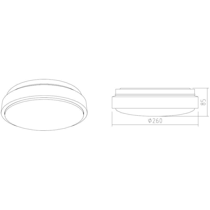 APLED - LED Stropna svetilka LENS PP TRICOLOR LED/12W/230V IP41 2700 - 6500K 825lm