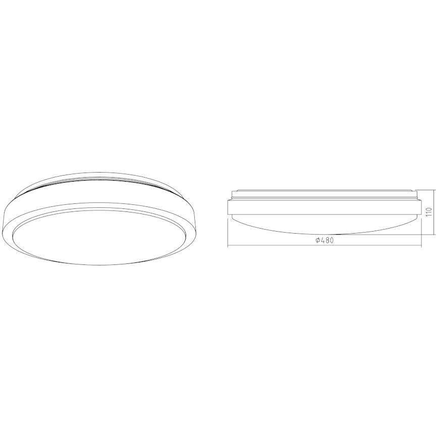 APLED - LED Stropna svetilka LENS PP TRICOLOR LED/36W/230V IP41 2700 - 6500K 2520lm
