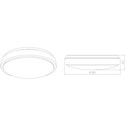 APLED - LED Stropna svetilka LENS R TRICOLOR LED/24W/230V IP41 2700 - 6500K 1680lm