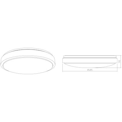 APLED - LED Stropna svetilka LENS R TRICOLOR LED/36W/230V IP41 2700 - 6500K 2520lm
