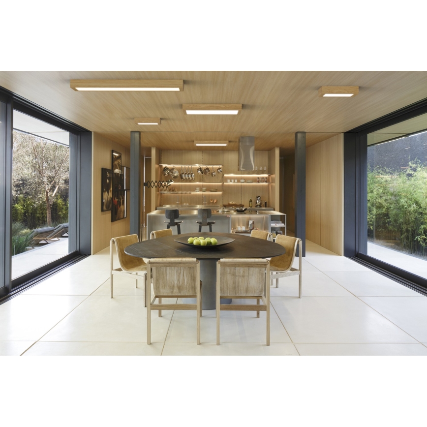 APLED - LED Stropna svetilka QUADRA LED/24W/230V hrast