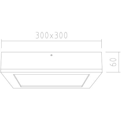 APLED - LED Stropna svetilka QUADRA LED/24W/230V hrast