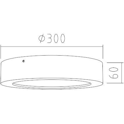 APLED - LED Stropna svetilka RONDO LED/24W/230V pr. 30 cm hrast