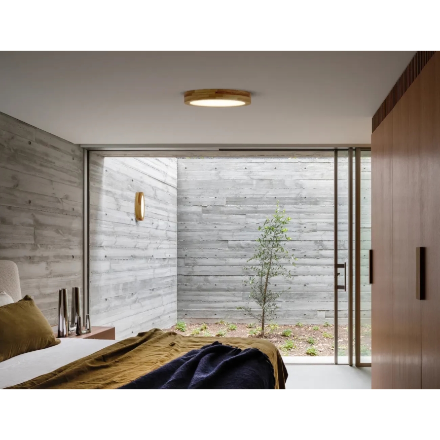 APLED - LED Stropna svetilka RONDO LED/36W/230V pr. 40 cm hrast