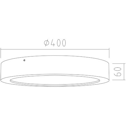 APLED - LED Stropna svetilka RONDO LED/36W/230V pr. 40 cm hrast