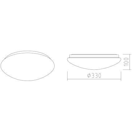 APLED - LED Stropna svetilka s senzorjem LENS P TRICOLOR LED/18W/230V IP44 2700 - 6500K 1210lm