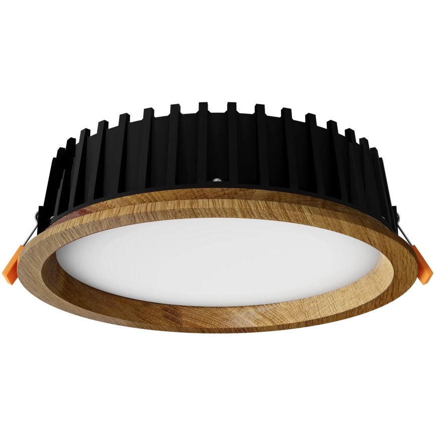 APLED - LED Vgradna svetilka RONDO WOODLINE LED/12W/230V 3000K pr. 20 cm hrast trden les