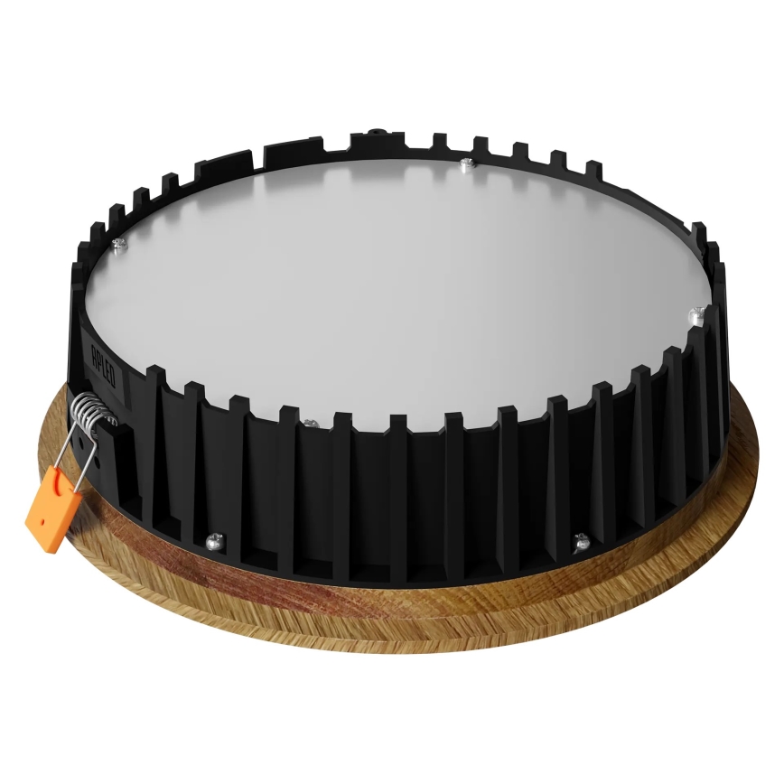 APLED - LED Vgradna svetilka RONDO WOODLINE LED/12W/230V 4000K pr. 20 cm hrast trden les