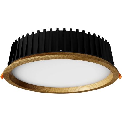 APLED - LED Vgradna svetilka RONDO WOODLINE LED/18W/230V 3000K pr. 26 cm hrast trden les