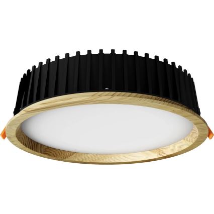 APLED - LED Vgradna svetilka RONDO WOODLINE LED/18W/230V 4000K pr. 26 cm bor trden les