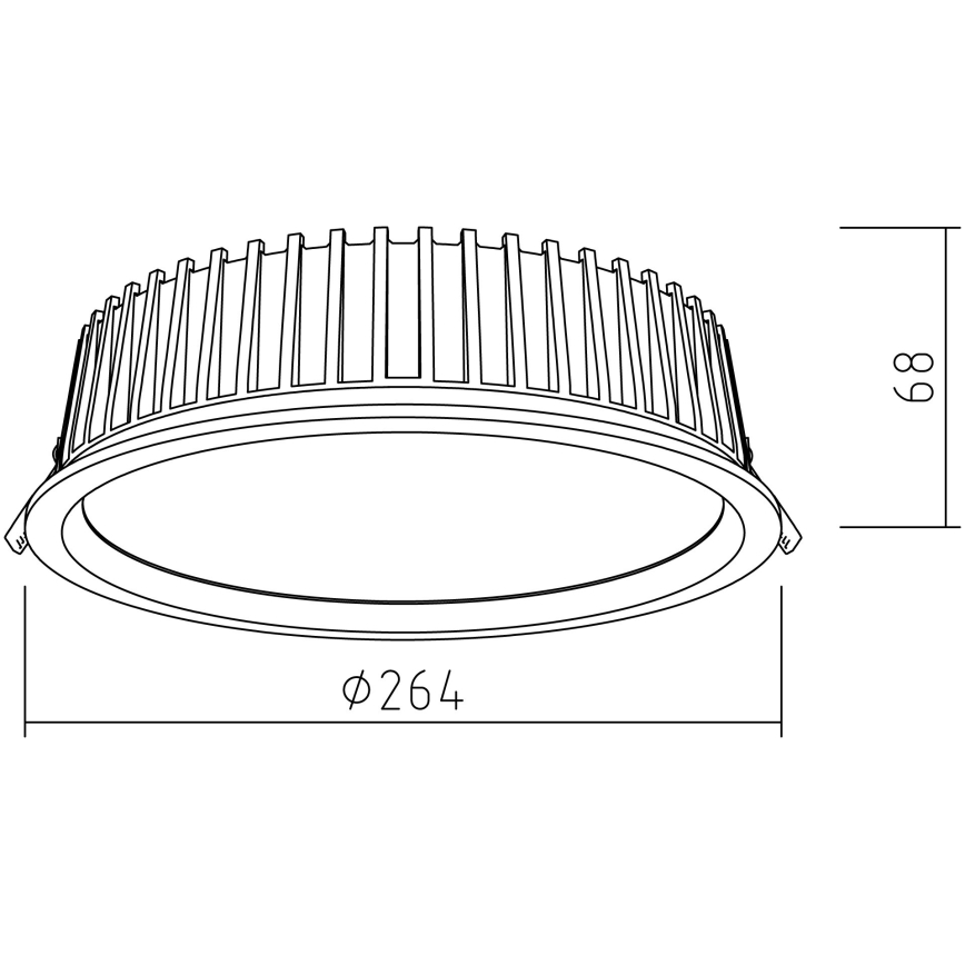 APLED - LED Vgradna svetilka RONDO WOODLINE LED/18W/230V 4000K pr. 26 cm bor trden les