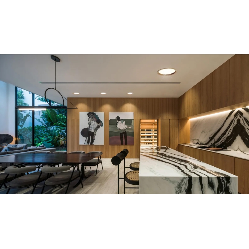APLED - LED Vgradna svetilka RONDO WOODLINE LED/18W/230V 4000K pr. 26 cm hrast trden les