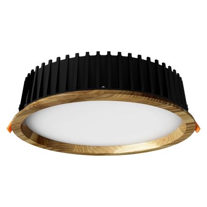 APLED - LED Vgradna svetilka RONDO WOODLINE LED/18W/230V 4000K pr. 26 cm pepel trden les