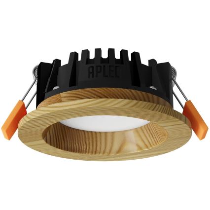 APLED - LED Vgradna svetilka RONDO WOODLINE LED/3W/230V 3000K pr. 9 cm bor trden les