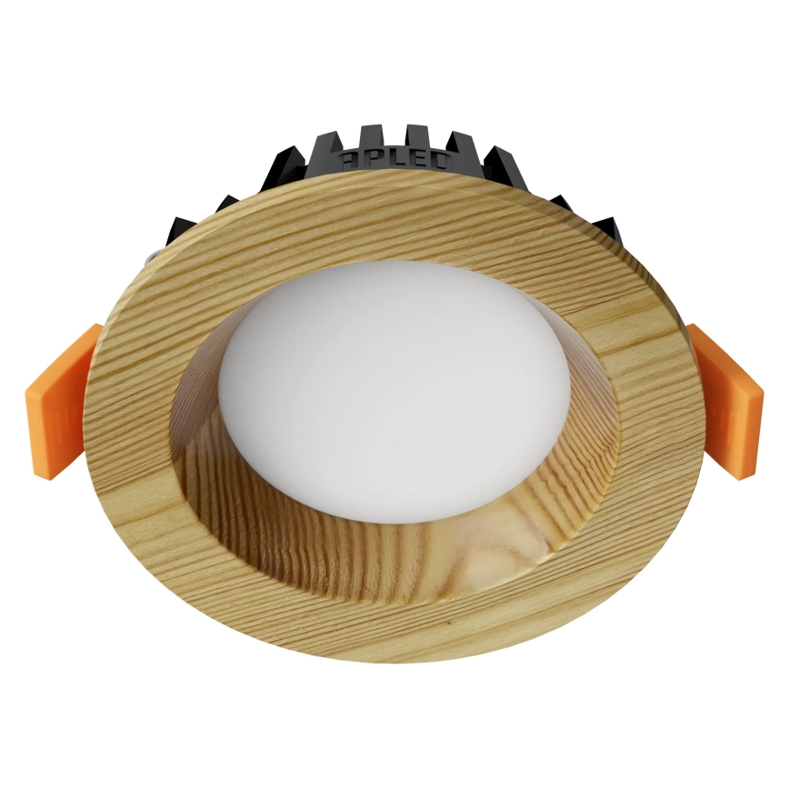 APLED - LED Vgradna svetilka RONDO WOODLINE LED/3W/230V 3000K pr. 9 cm bor trden les