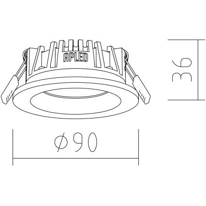 APLED - LED Vgradna svetilka RONDO WOODLINE LED/3W/230V 3000K pr. 9 cm bor trden les