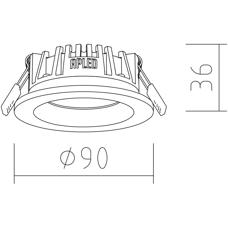 APLED - LED Vgradna svetilka RONDO WOODLINE LED/3W/230V 3000K pr. 9 cm bor trden les