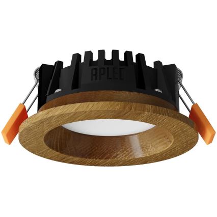 APLED - LED Vgradna svetilka RONDO WOODLINE LED/3W/230V 3000K pr. 9 cm hrast trden les