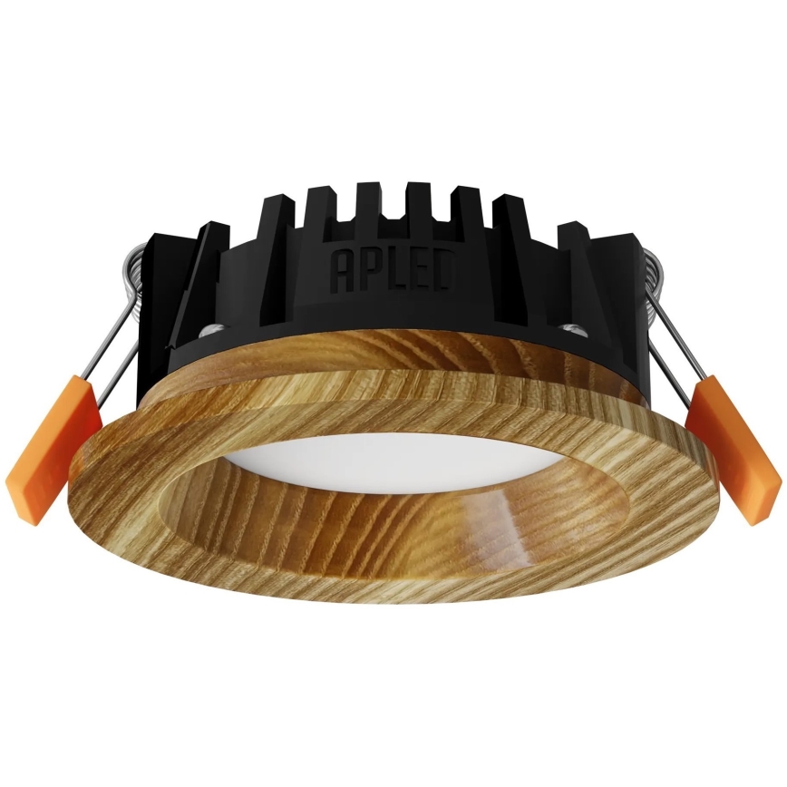 APLED - LED Vgradna svetilka RONDO WOODLINE LED/3W/230V 3000K pr. 9 cm pepel trden les