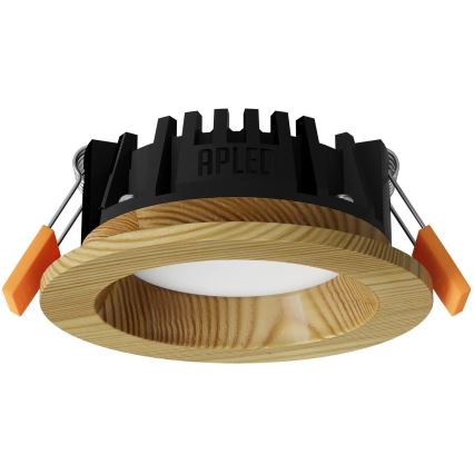 APLED - LED Vgradna svetilka RONDO WOODLINE LED/3W/230V 4000K pr. 9 cm bor trden les