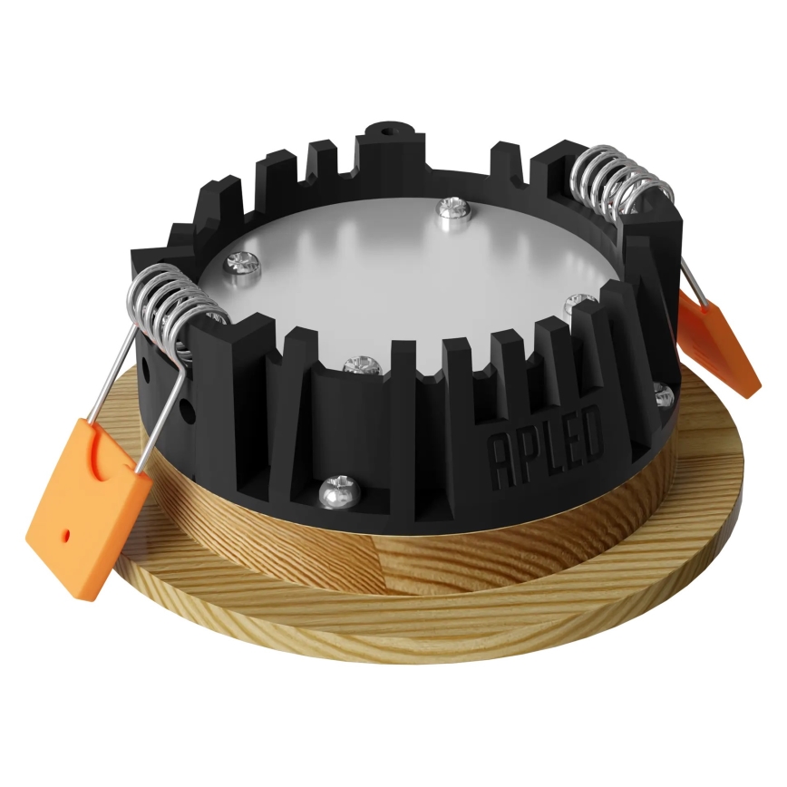 APLED - LED Vgradna svetilka RONDO WOODLINE LED/3W/230V 4000K pr. 9 cm bor trden les