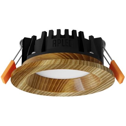 APLED - LED Vgradna svetilka RONDO WOODLINE LED/3W/230V 4000K pr. 9 cm pepel trden les