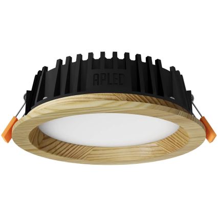 APLED - LED Vgradna svetilka RONDO WOODLINE LED/6W/230V 3000K pr. 15 cm bor trden les