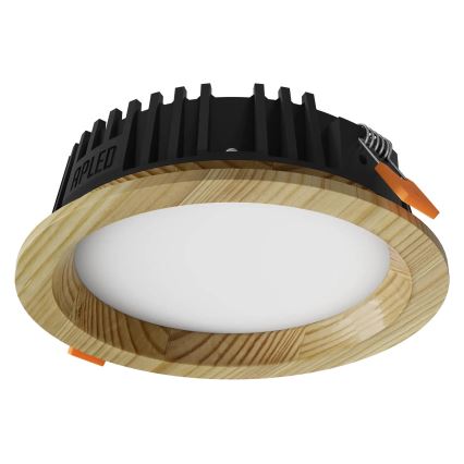 APLED - LED Vgradna svetilka RONDO WOODLINE LED/6W/230V 3000K pr. 15 cm bor trden les