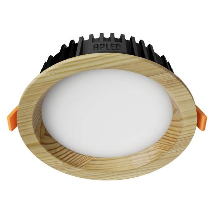 APLED - LED Vgradna svetilka RONDO WOODLINE LED/6W/230V 3000K pr. 15 cm bor trden les