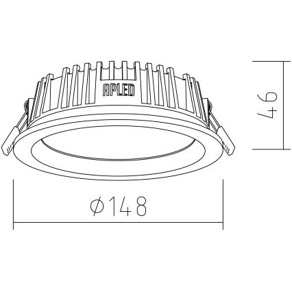 APLED - LED Vgradna svetilka RONDO WOODLINE LED/6W/230V 3000K pr. 15 cm bor trden les