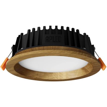 APLED - LED Vgradna svetilka RONDO WOODLINE LED/6W/230V 3000K pr. 15 cm hrast trden les