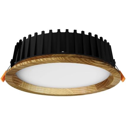 APLED - LED Vgradna svetilka RONDO WOODLINE LED/6W/230V 3000K pr. 15 cm pepel trden les